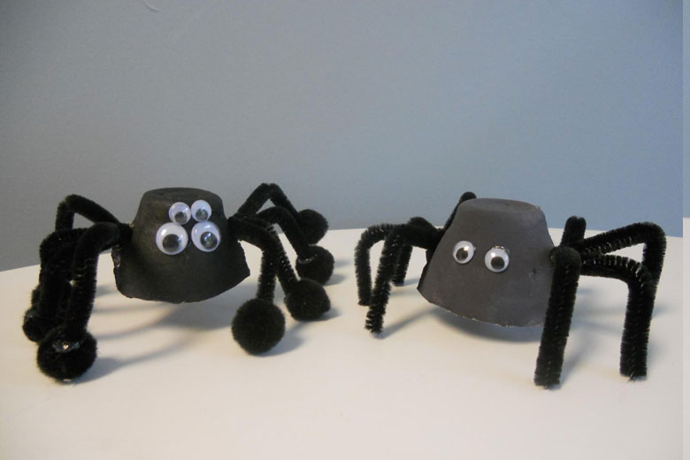 Egg Carton Spider - Critter Crafts: Insect Craft Activities for Elementary Students
